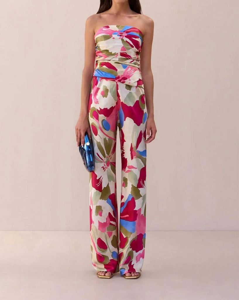 Cult Gaia Stacie Wide Leg Floral Pant In Floral Rosette 1