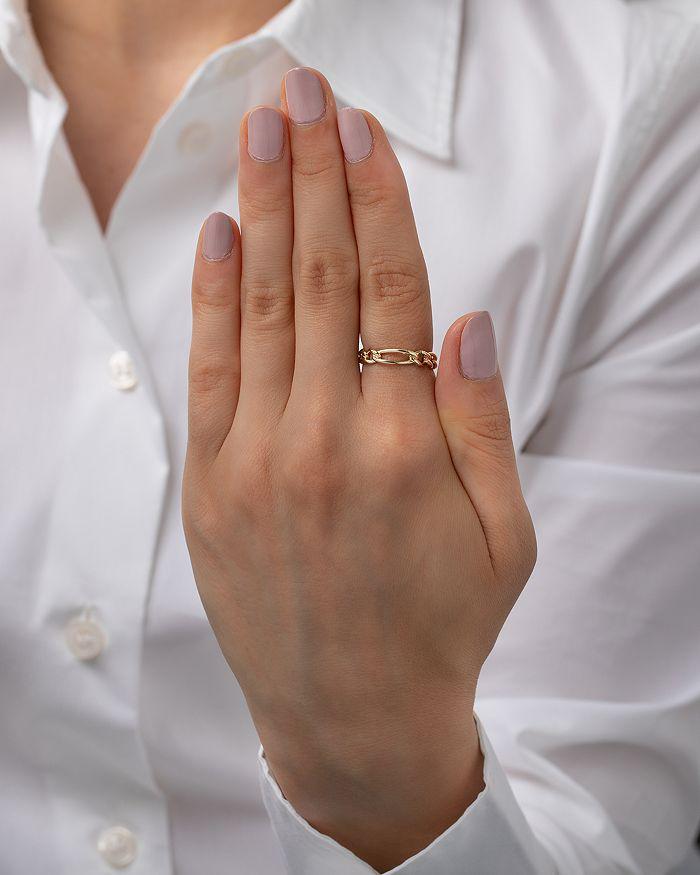 Zoe Lev 14K Yellow Gold Figaro Link Ring