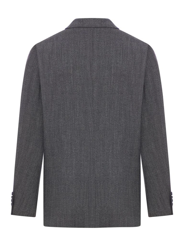 LARDINI DOUBLE BREASTED WOOL BLEND SUIT 3