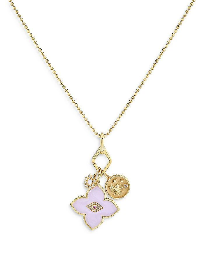 Sydney Evan 14K Yellow Gold Lilac Flower Charm Necklace, 24"