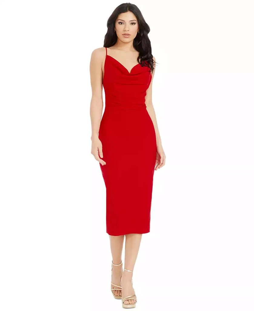 Dress The Population Women's Nikki Cowlneck Low-Back Dress 1