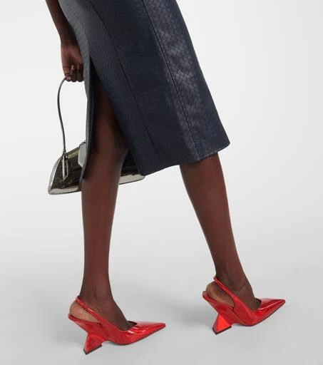 ROTATE Birger Christensen Strapless faux leather midi dress 5