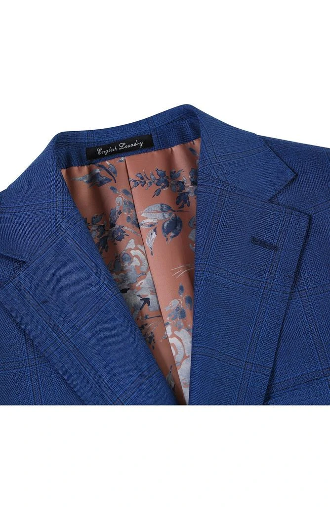 English Laundry Plaid Trim Fit Wool Blend Two-Piece Suit 8