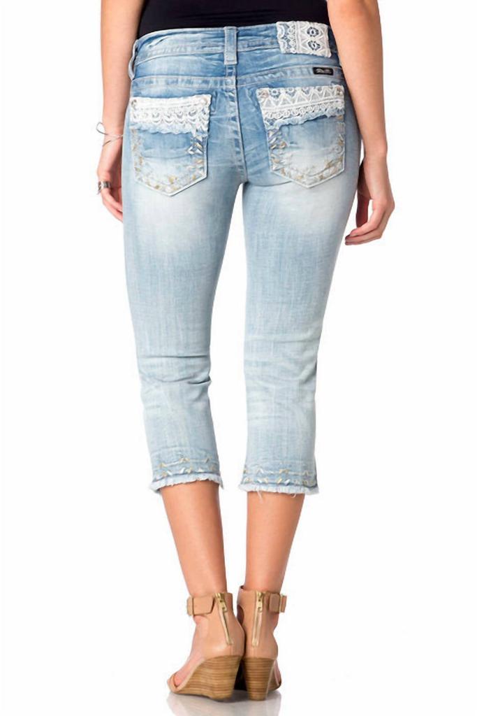 Miss Me Miss Me - Lace Me Up Capris