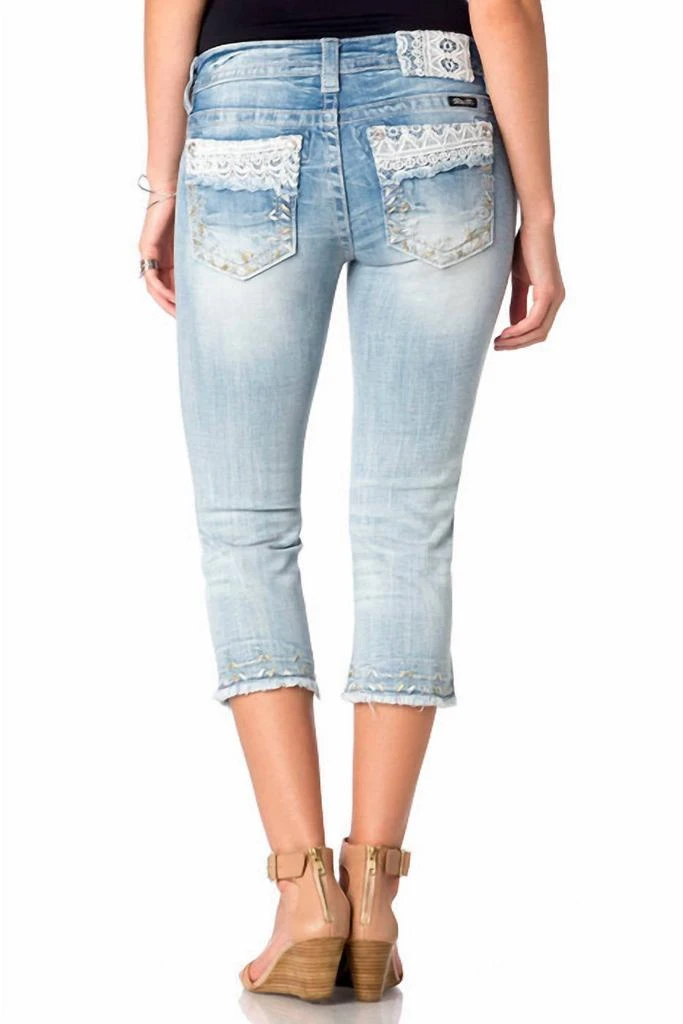 Miss Me Miss Me - Lace Me Up Capris 2