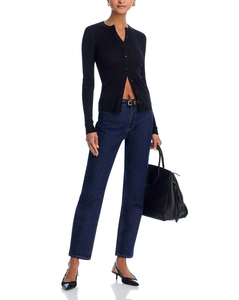 FRAME The Borrowed High Rise Ankle Slim Leg Jeans in Taboo 2