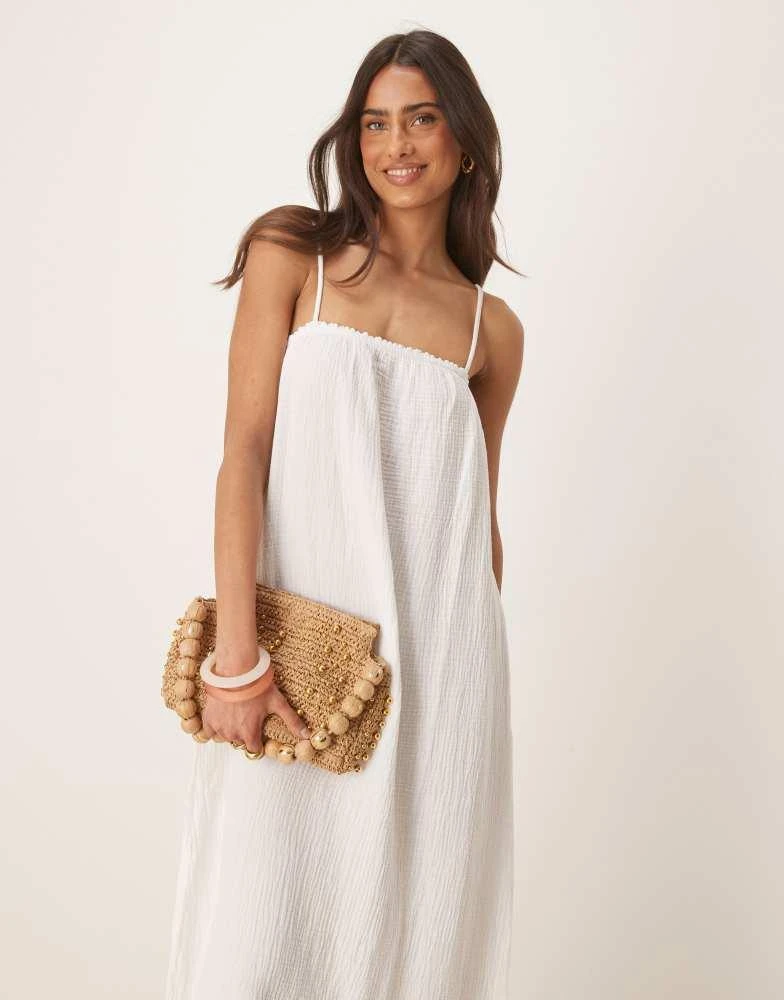 JDY JDY cheesecloth sleeveless maxi dress in white - Dresses & Skirts -  BeyondStyle