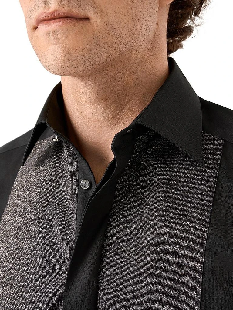green emerald velvet dress Eton Slim Fit Mid Blue Fine Stripe Signature Twill Shirt – Newman's Menswear main image 1
