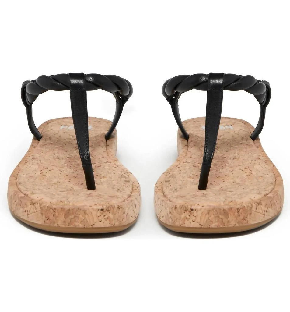Paige Dawn Twisted Strap Sandal In Black Leather 5