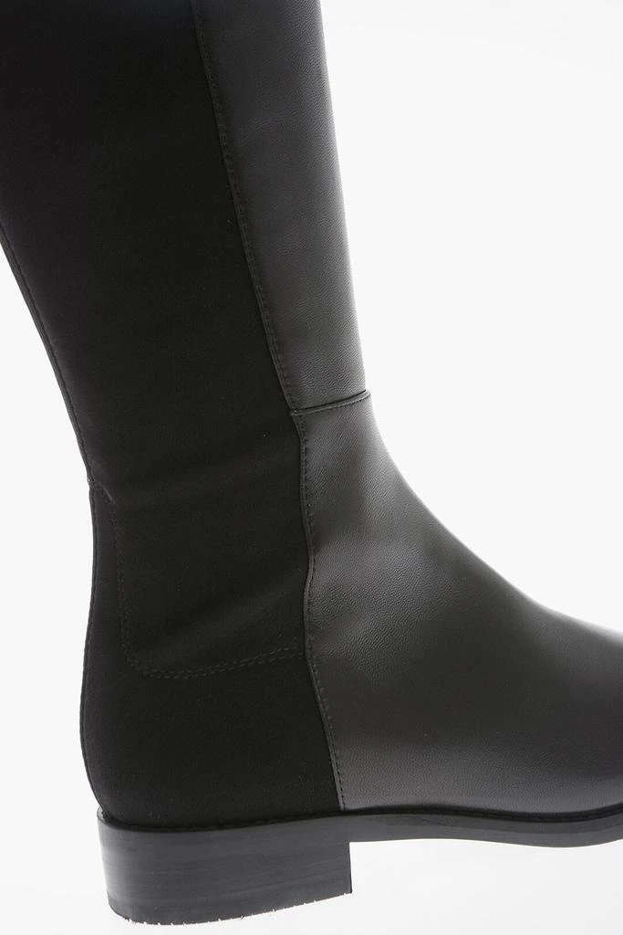 Stuart Weitzman Fabric And Leather Halfnhalf Pull-On Boots 4