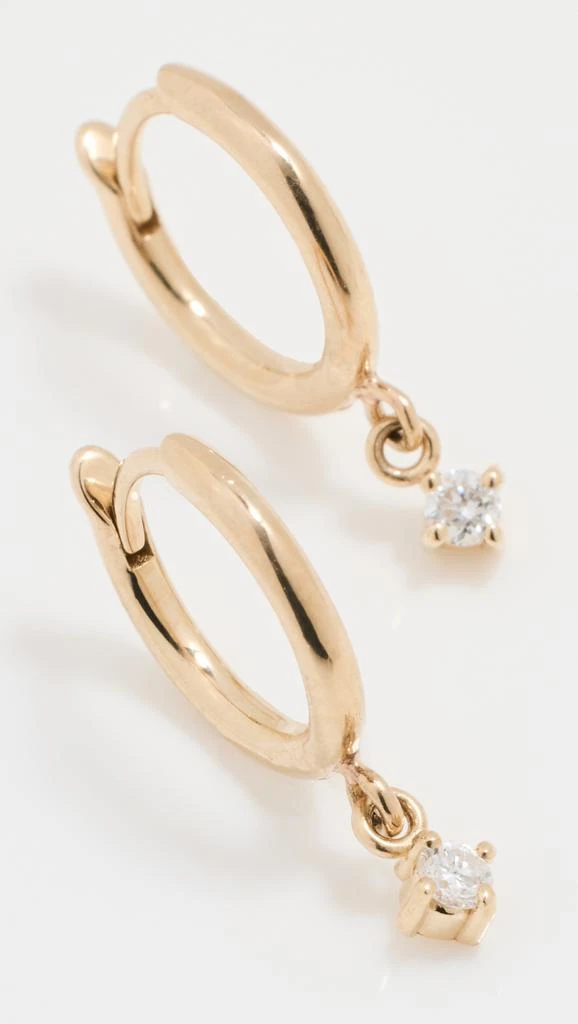 Zoe Chicco 14k Prong Diamonds Hinged Huggies 3