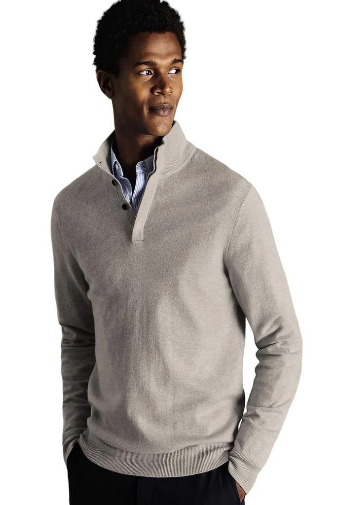 Charles Tyrwhitt Men's Merino/Cashmere Button Neck 4