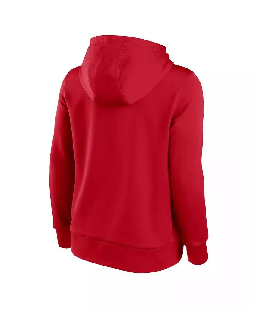 NIKE Women's Red Washington Nationals Alternate Logo Performance Pullover Hoodie 2