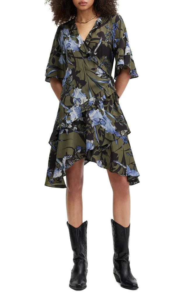 ALL SAINTS Meagan Floral Print Wrap Dress