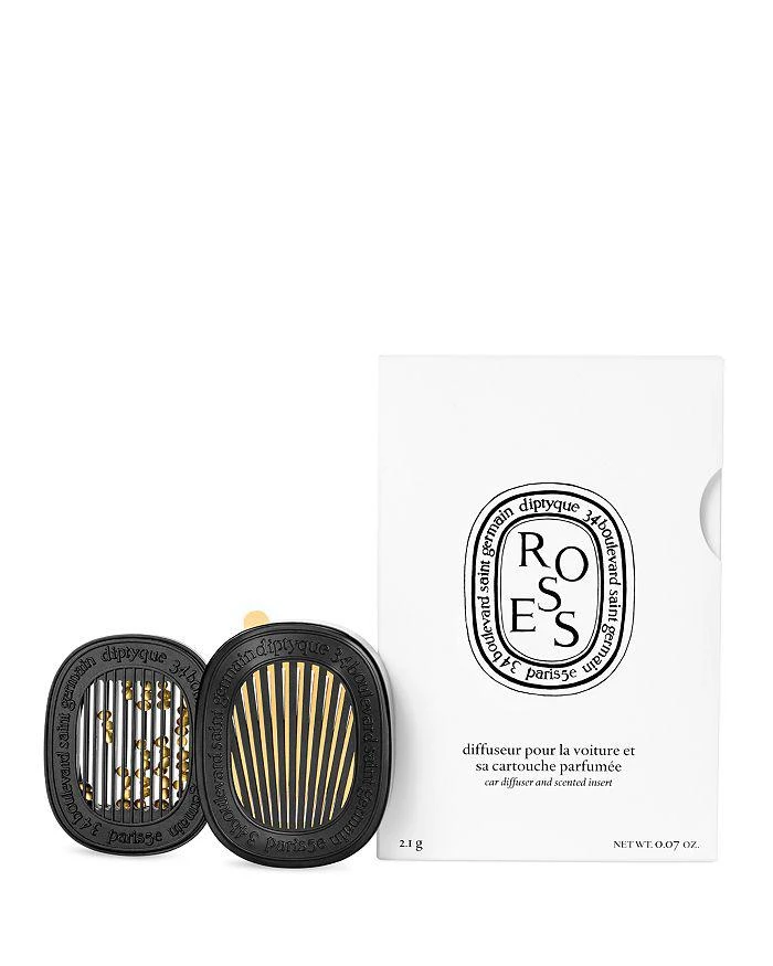 Diptyque Roses Car Fragrance Diffuser and Refill Insert Set 0.07 oz. 1