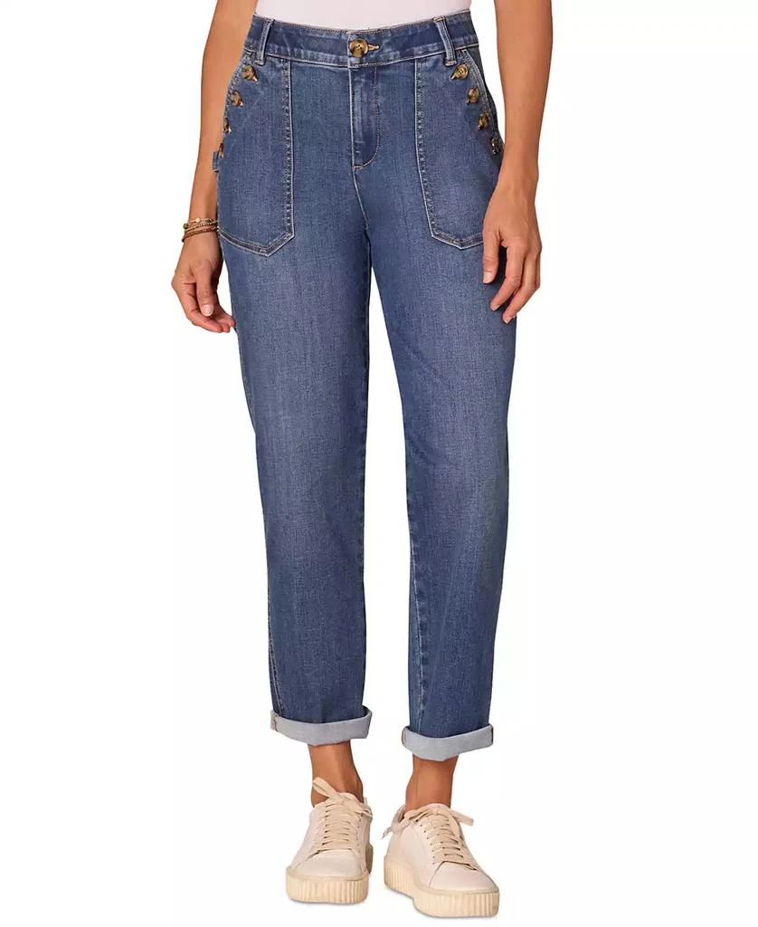 Democracy Petite "Ab" Solution High-Rise Roll-Cuff Jeans 1