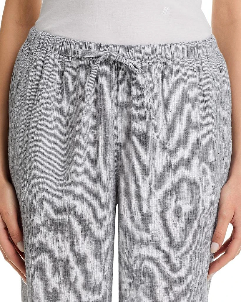 Eileen Fisher Puckered Linen Tapered Ankle Pants 5