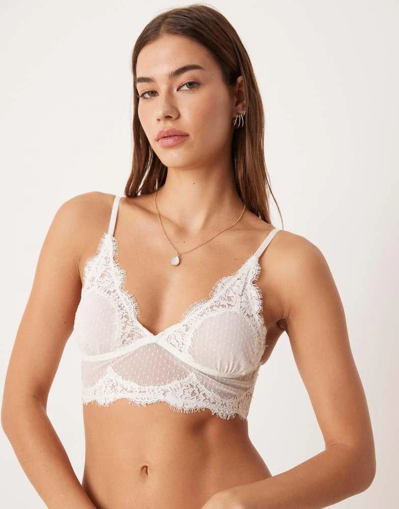Free People Free People fiona longline bra in white