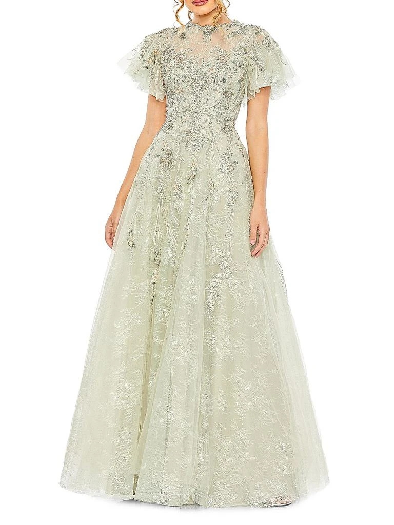 Mac Duggal Sequin-Embellished Gown