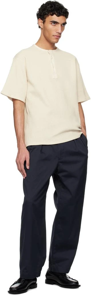 Nanamica Off-White Henry Neck Thermal Sweat Henley 4
