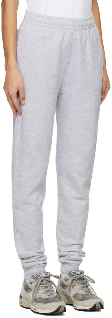 Maison Kitsune Gray Fox Head Sweatpants 2