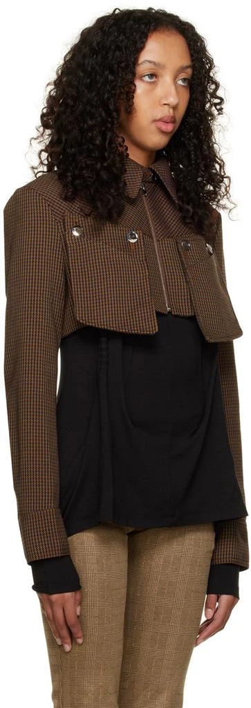 Kiko Kostadinov SSENSE Exclusive Brown & Navy Myrna Jacket 2