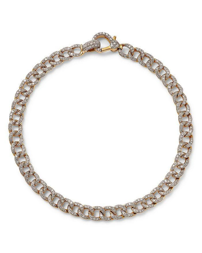 Bloomingdale
s Fine Collection Pavé Diamond Chain Link Bracelet in 14K Yellow Gold, 1.50 tcw