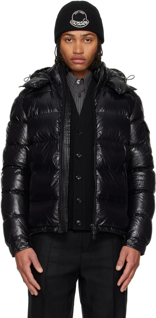 Moncler Black Maya Hooded Short Down Jacket