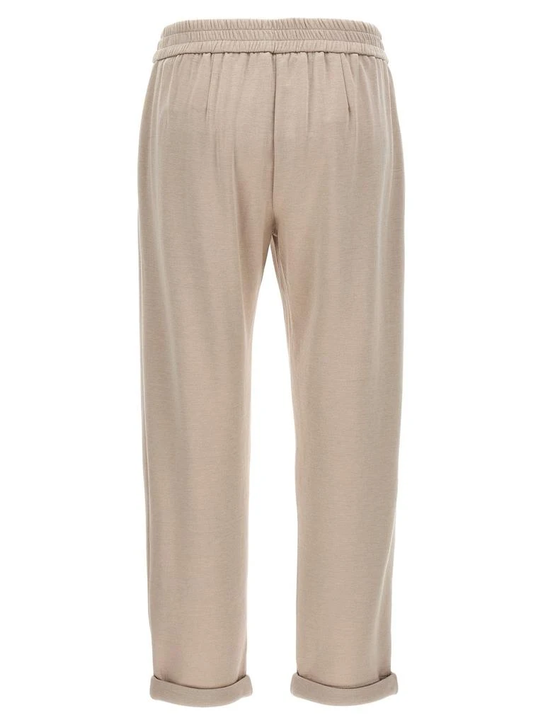 Brunello Cucinelli Brunello Cucinelli Monili Cropped-Leg Track Pants 2