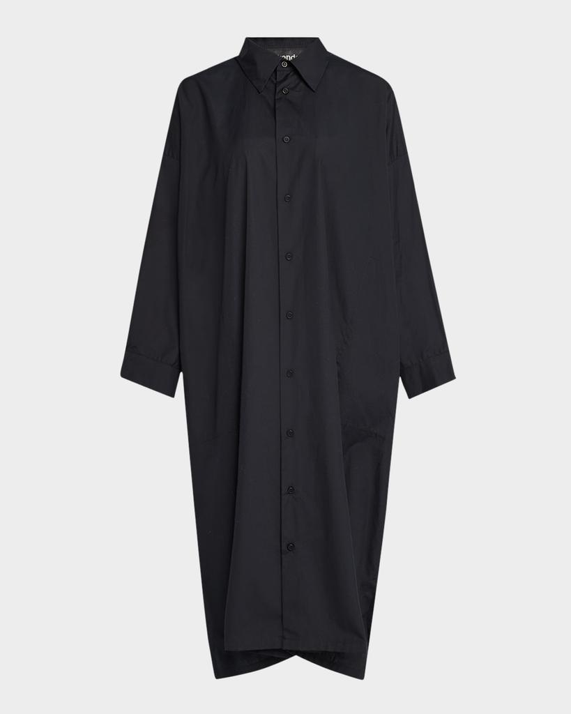 Eskandar Wide A-Line Collared Shirtdress