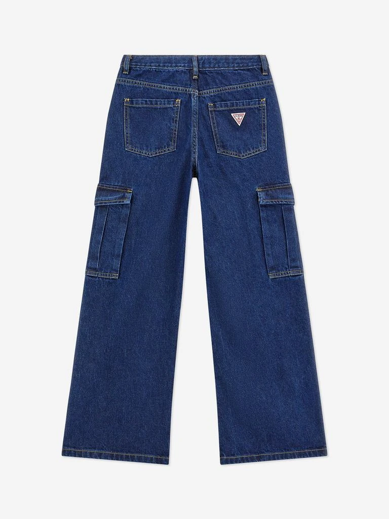 GUESS Guess Girls Denim Cargo Jeans in Blue 3