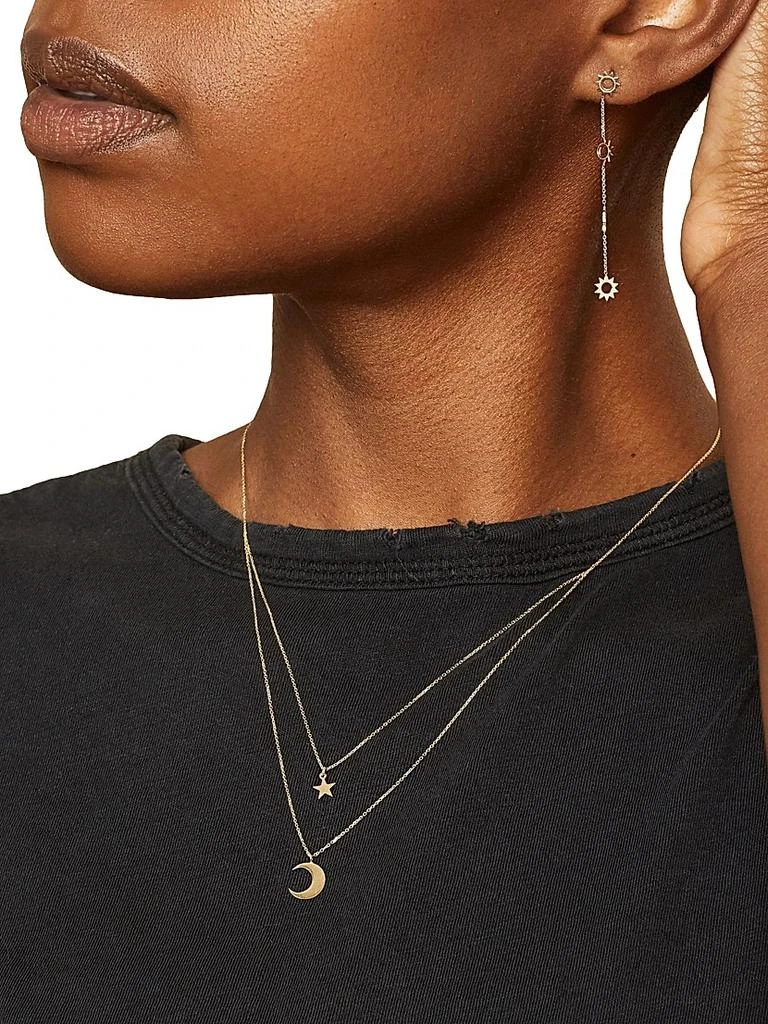 Oradina 14K Yellow Solid Gold Jana Layered Necklace 2