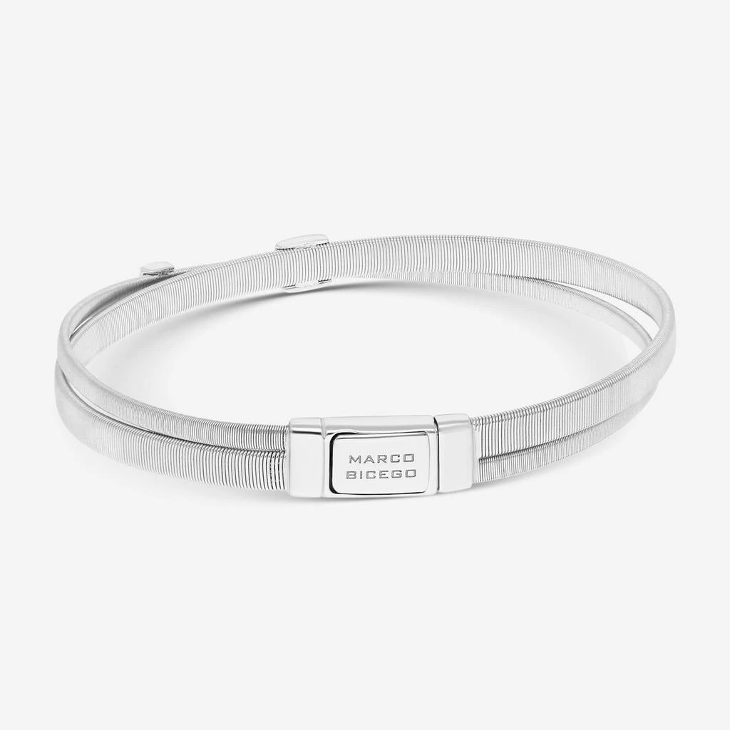 Marco Bicego Marco Bicego Masai 18K White Gold Diamond 2-Strand Bracelet BG732-B-W 3