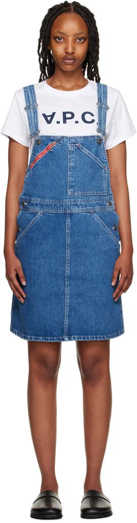 A.P.C｜DRESSES (Paola Dungaree Denim Dress (COGUK F35009 A.P.C. Robe paola - Medium Wash - Women | COGUKF35009IAL