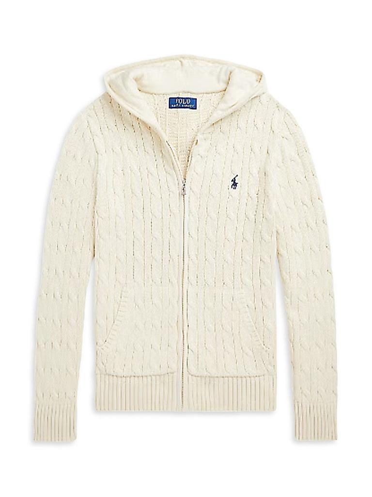 Ralph Lauren Little Girl's & Girl's Cotton Cable-Knit Zip-Up Sweater