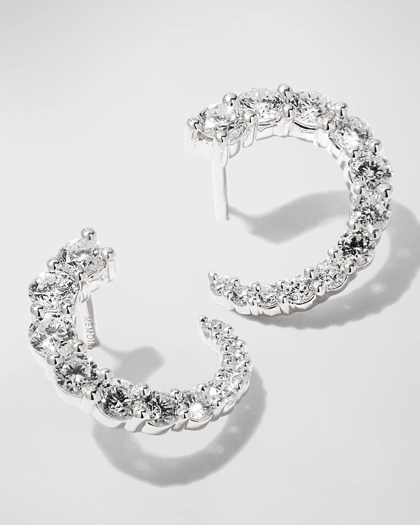 Memoire White Gold Graduating Diamond Earrings, 0.70-0.78tcw 3