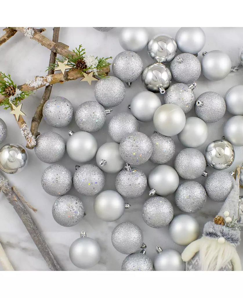 Northlight 60 Count Shatterproof 4-Finish Christmas Ball Ornaments