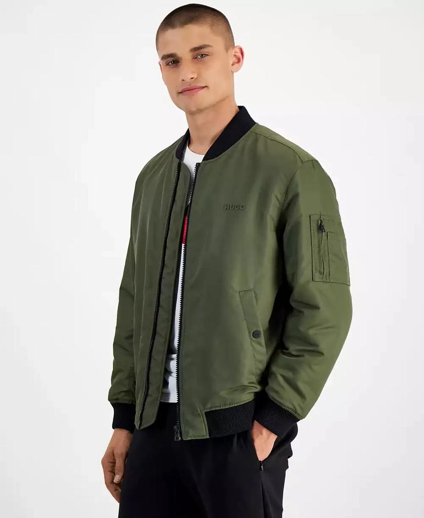 Hugo Boss Men's Baken2435 Slim-Fit Satin Bomber Jacket 1