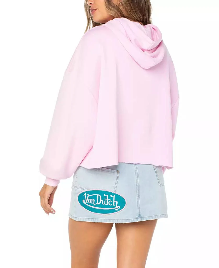 Von Dutch Women's Rhinestone-Logo Crop Hoodie 4