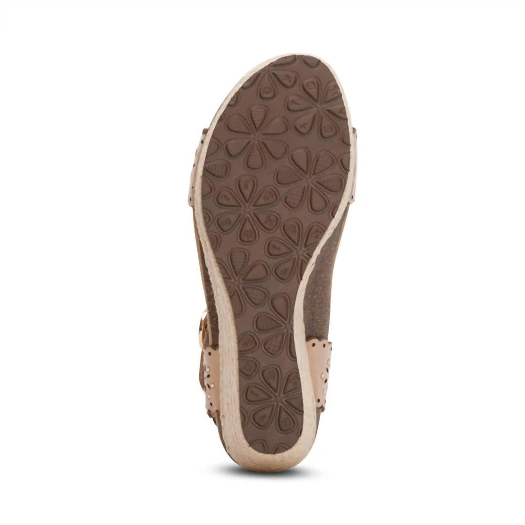 Aetrex Aetrex - Women's Sydney Quarter Strap Espadrille Wedge 3
