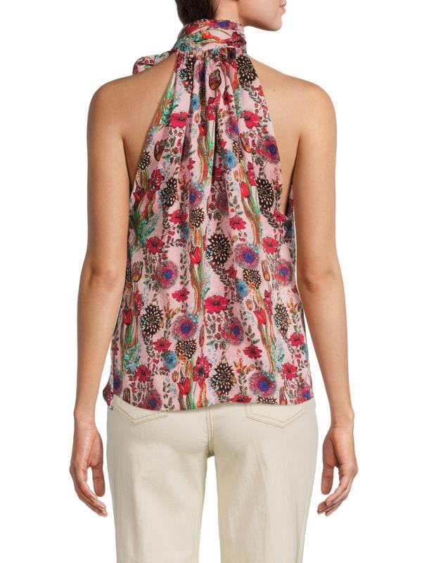 Adriana Iglesias Hanae Jaqcuard Silk Top