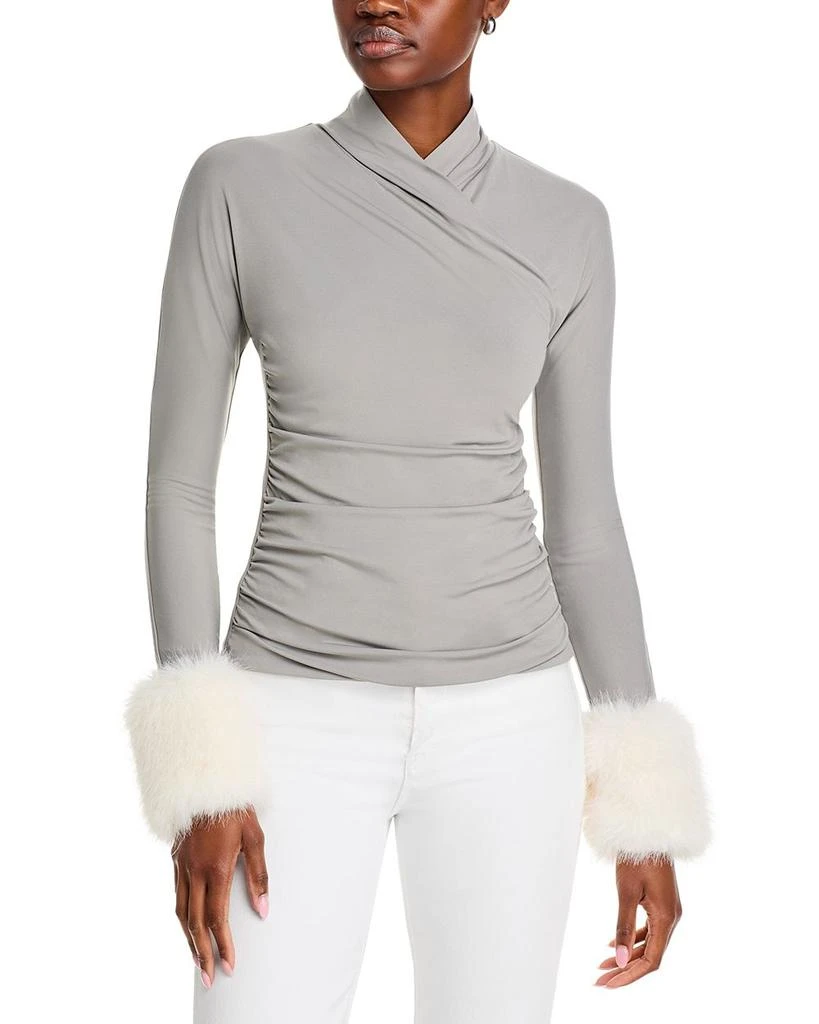 Adrienne Landau Faux Fur Cuff Top 1