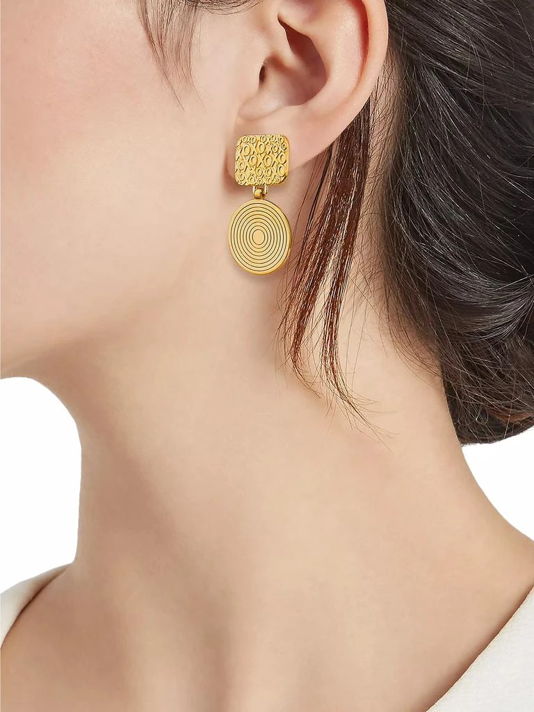 Gwen Beloti Jewelry Sol XO 18K-Gold-Plated Geometric Drop Earrings 2