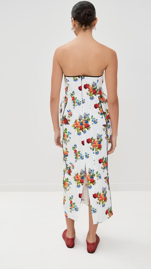 Kika Vargas Maryan Dress White Garden Canvas