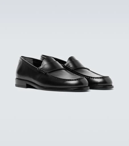 ROCHAS Leather penny loafers 4