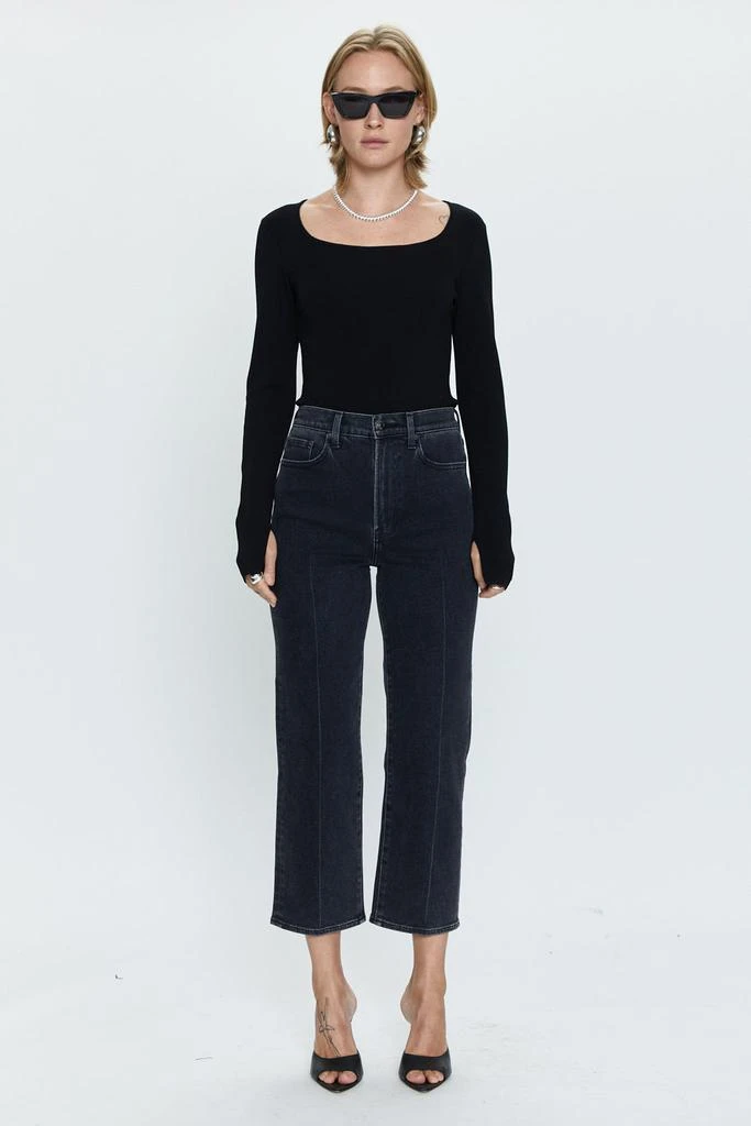 Pistola Denim Cassie Crop Super High Rise Straight - Black Box 5
