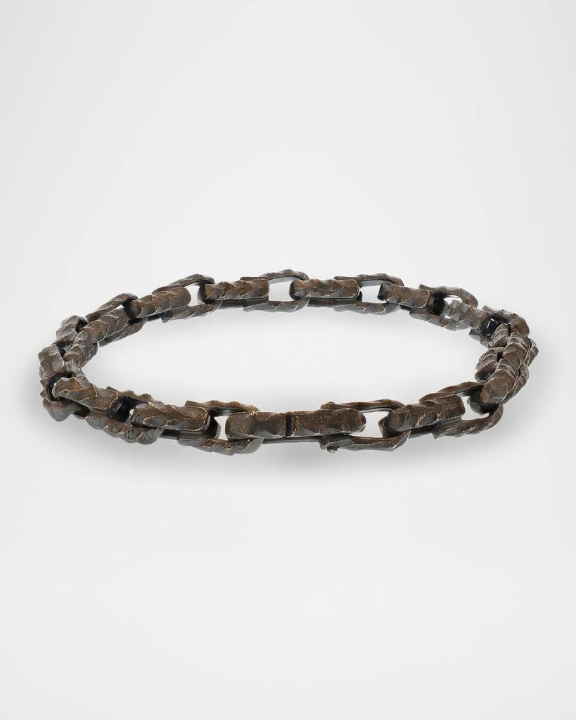 Marco Dal Maso Men's Ulysses Oxidized Sterling Silver Box Chain Bracelet 1
