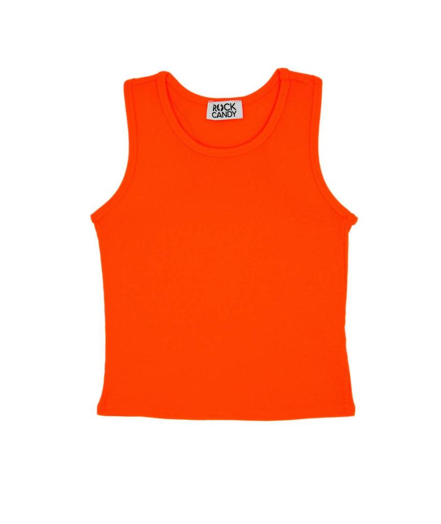 Rock & Candy Girls Neon Ribbed Tank In Orange