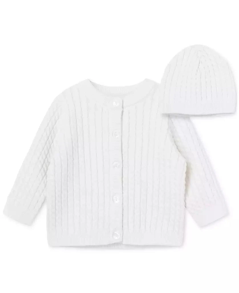 Little Me Baby Cotton Cable-Knit Cardigan & Matching Hat, 2 Piece Set 1