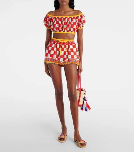 Dolce 
Gabbana Printed cotton shorts 2